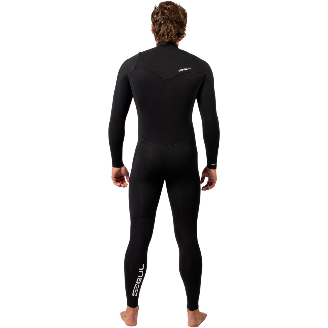 2026 Gul Mens Echo Natur 3/2mm Chest Zip Wetsuit EC1327-BKBK